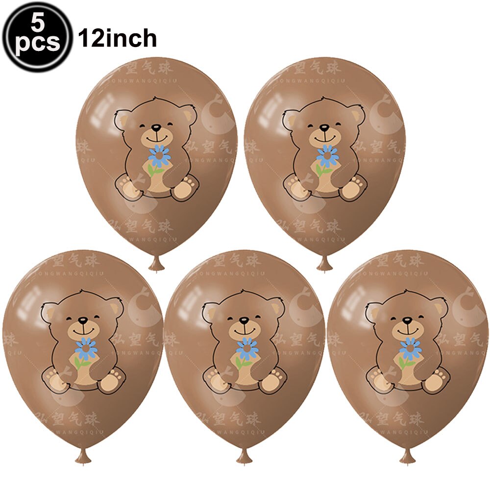 5pcs Love Bear Balloon include Big Bear Balloon and Mini Bear Balloon Birthday Valentines Party Wedding Decoration Bear Balloon - Executive-Skincare