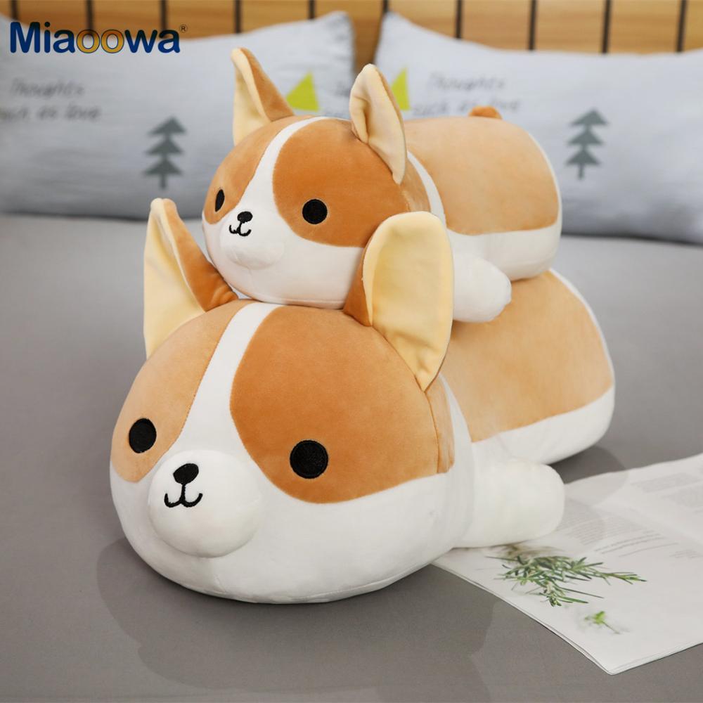 40-80cm Giant Size Cute Corgi Dog Plush Toys Stuffed Animal Puppy Dog Pillow Soft Lovely Doll Kawaii Christmas Gift for Kids - Executive-Skincare