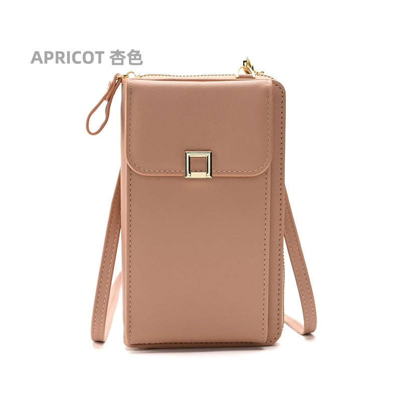 Women&#39;s Phone Bag Ladies Crossbody Shoulder Mobile Wallet Messenger Bags Small PU Leather Purse Card Holder For Female - Executive-Skincare