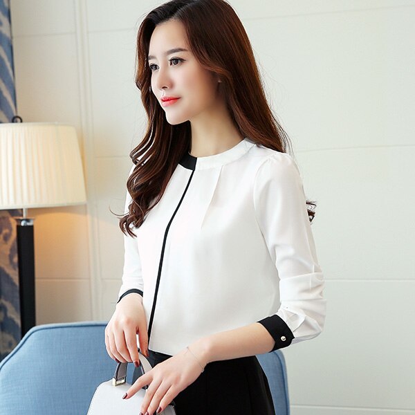 Chiffon Women Blouse Shirt New Long Sleeve Red Women&#39;s Clothing Office Lady Blouse Women&#39;s Tops Ladies&#39; Shirt Blusas A91 30 - Executive-Skincare