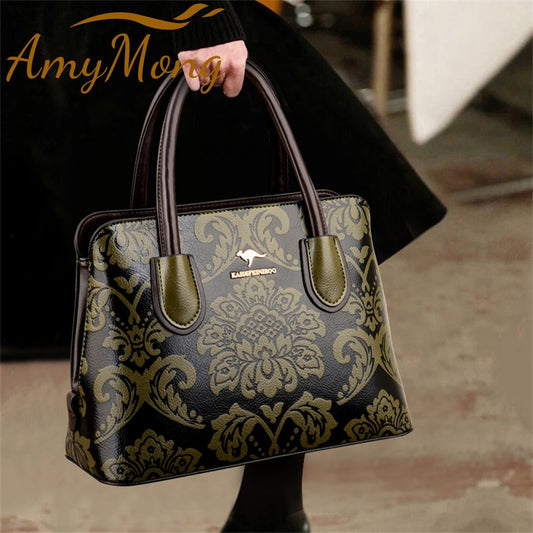 2021 Flower Pattern Luxury Designer Handbags Purses Ladies Shoulder Crossbody Messenger Bag Women Large Capacity Tote Sac A Main - Executive-Skincare