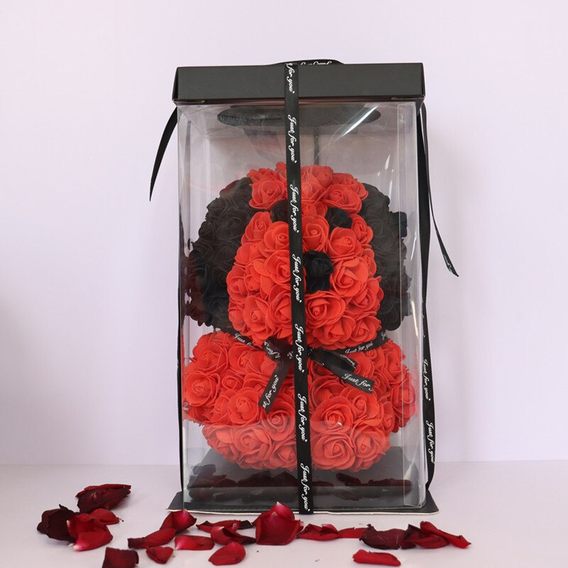 Hot Sale Red Bear Rose Artificial Flowers Teddi Dog of Rose Decoration Valentine Christmas Day Gift for Women Dropshipping - Executive-Skincare