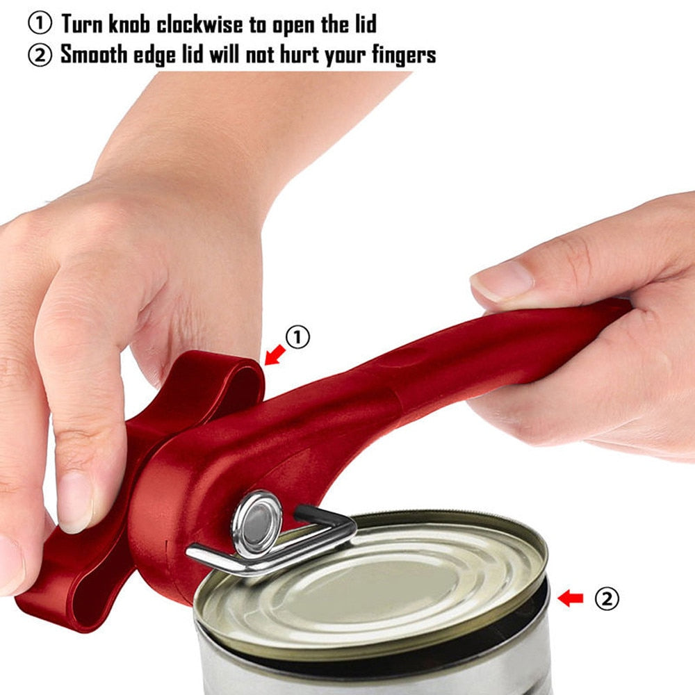 New 360° Can Opener Professional Decapper Can Opener Safety Side Can Opener bottle opener  kitchen accessories - Executive Quality Store