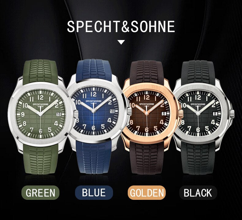 Business Mens Mechanical Watches Top Brand Luxury Automatic Watch Citizen 8215 Movt 316L Steel Waterproof Swatch Men Gift Box - Executive-Skincare