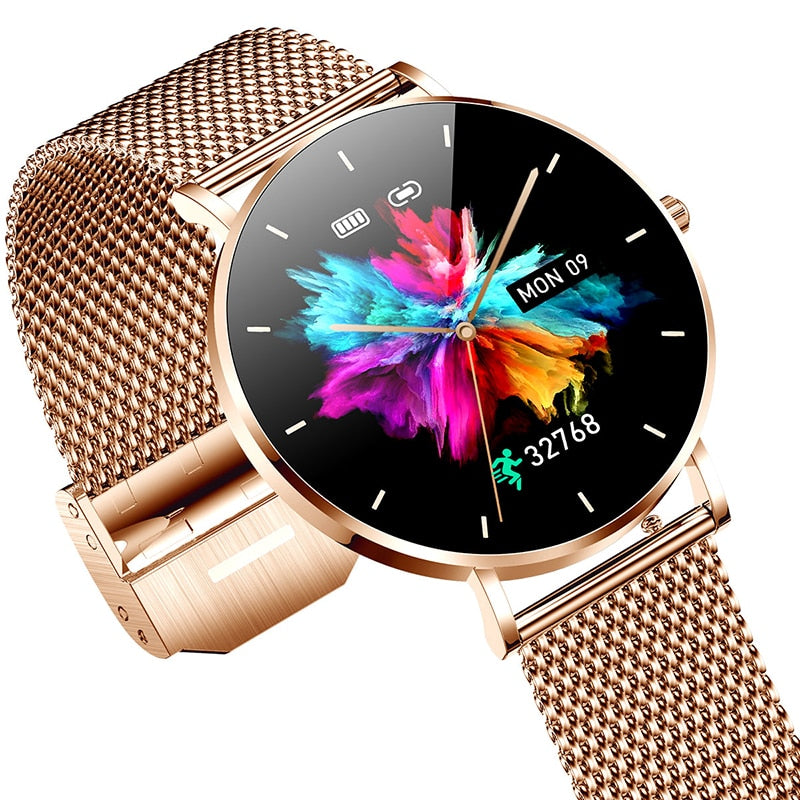 2022 New Ultra Thin Smart Watch Women 1.36&quot; AMOLED 360*360 HD Pixel Display Always Show Time Call Reminder Smartwatch Ladies+Box - Executive-Skincare