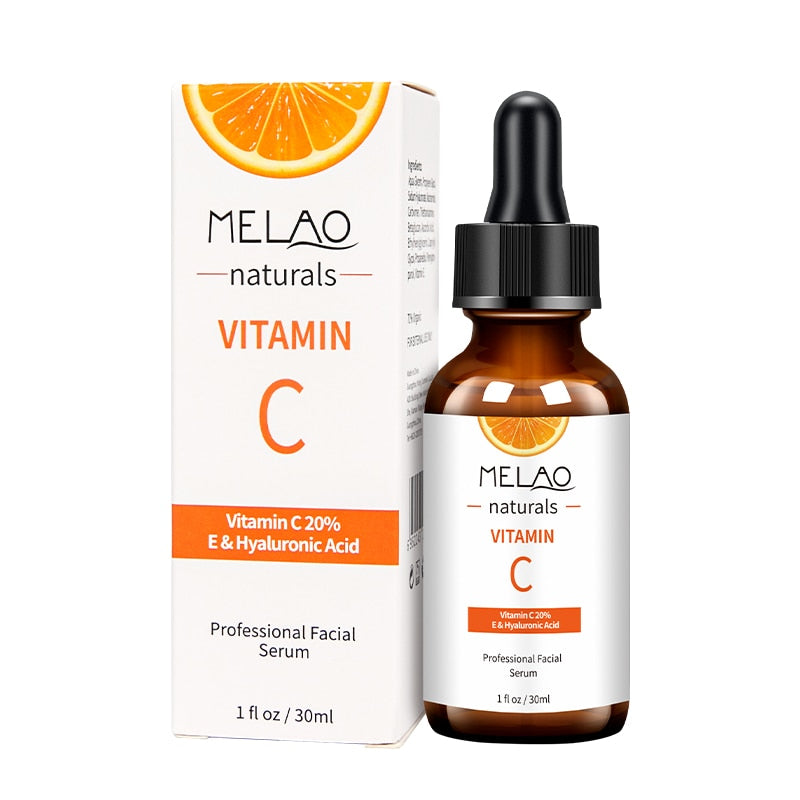 Melao Natural Vitamin C Serum Original For Face Dark Spot Whitening Brighten Moisturizing VC Essence Vit For Stretch Mark 30ml - Executive-Skincare