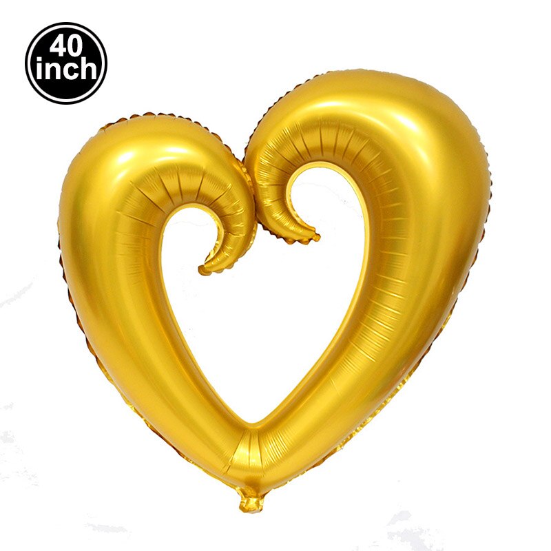 Valentine Day Balloons Huge Love-Bear Balloon 40inch Rose Gold Heart Shaped Balloons for Girl Birthday Party Wedding Decorations - Executive-Skincare