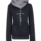 Autumn Winter Hoodies Sweatshirts Women Faith Embroidered Sweatshirt Long Sleeve Pullovers Christmas Casual Warm Hooded Tops - Executive-Skincare