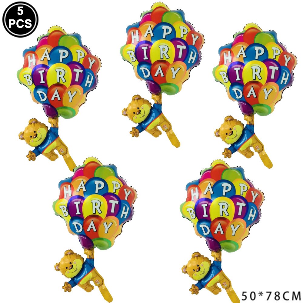 5pcs Love Bear Balloon include Big Bear Balloon and Mini Bear Balloon Birthday Valentines Party Wedding Decoration Bear Balloon - Executive-Skincare