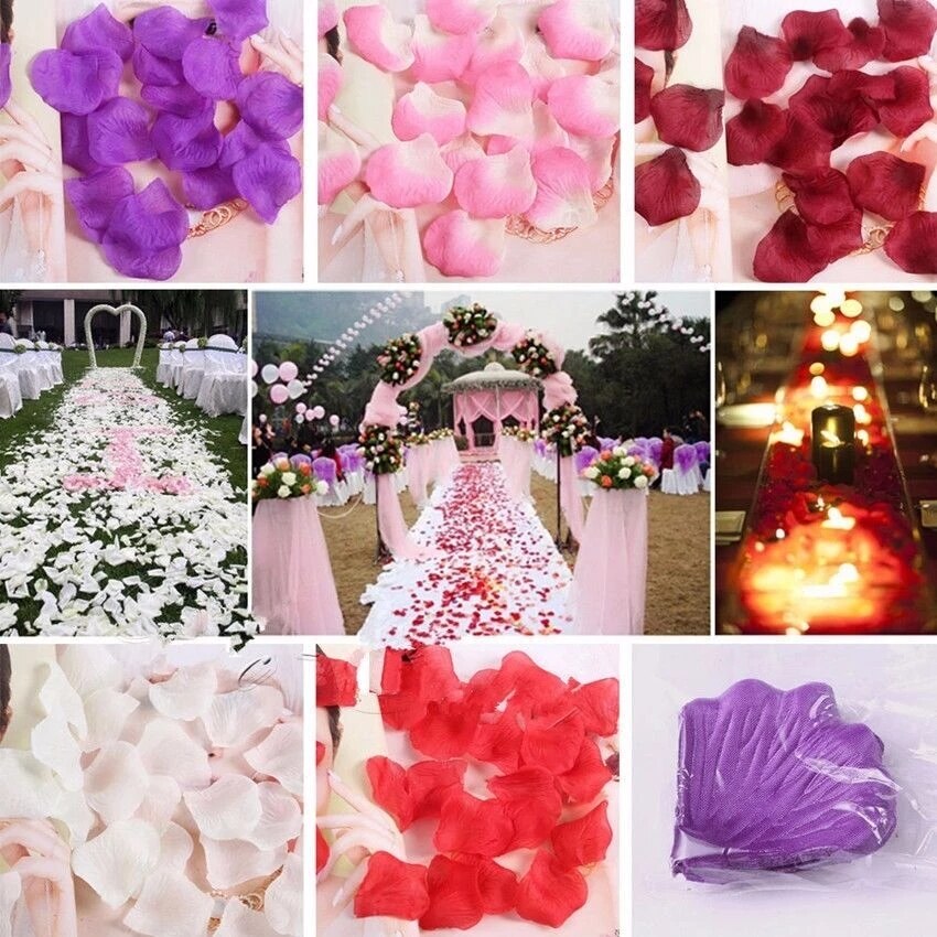 500/1000/3000 Pcs Of 5*5cm Artificial Rose Petal Artificial Flower Silk Petals Valentine&#39;s Day Wedding Flower Decoration Flowers - Executive-Skincare