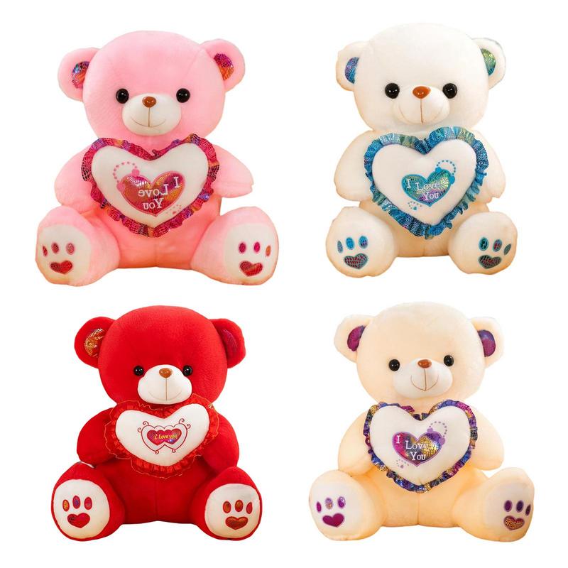 Cute Cartoon Teddy Bear Plush Toys 30cm Stuffed Plush Animals Bear Doll Birthday Valentines Day Gift For Children And Wife - Executive-Skincare