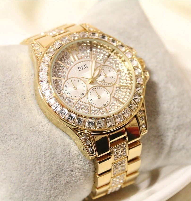 Fashion Women Watch with Diamond Watch Ladies Top Luxury Brand Ladies Casual Women&#39;s Bracelet Crystal Watches Relogio Feminino - Executive-Skincare