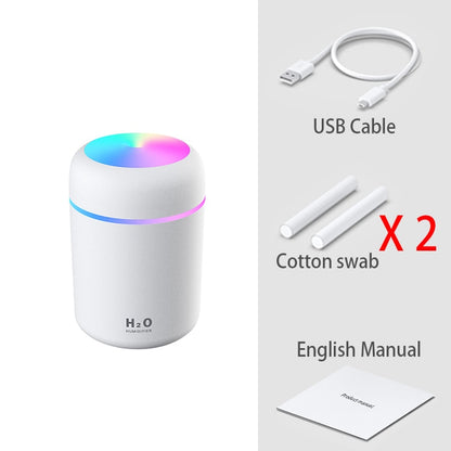 300ml H2O Air Humidifier Portable Mini USB Aroma Diffuser With Cool Mist For Bedroom Home Car Plants Purifier Humificador - Executive Quality Store