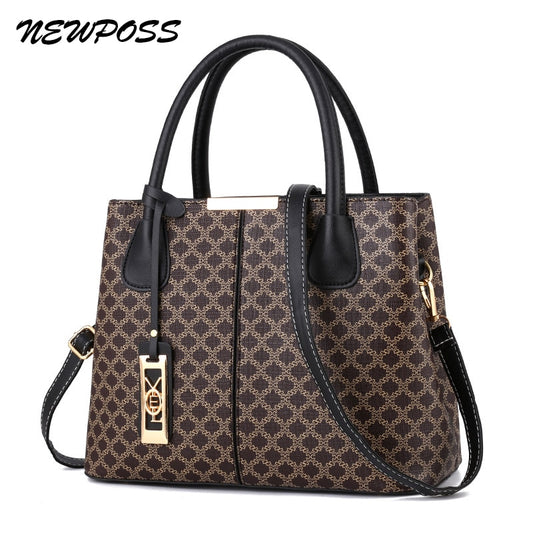 Newposs 2021 Fashion Women Handbags Tassel PU Leather Totes Bag Top-handle Embroidery Bag Shoulder Bag Lady Simple Style - Executive-Skincare