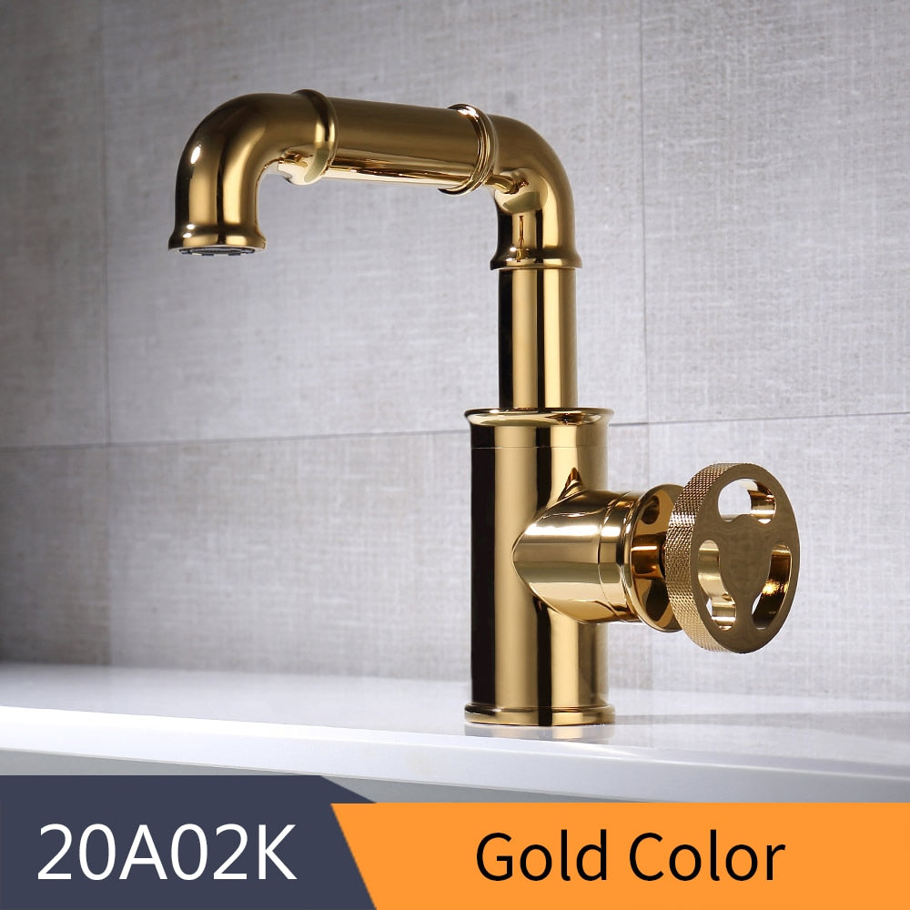 Basin Faucets Waterfall Bathroom Faucet Single handle Basin Mixer Tap Bath Antique Faucet Brass Sink Water Crane Silver 6009 - Executive-Skincare