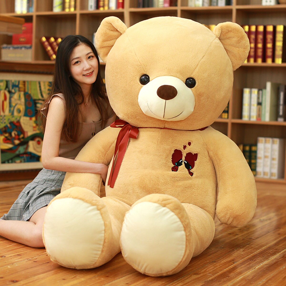 60-100cm Large Teddy Bear Plush Toy Lovely Giant Bear Huge Stuffed Soft Animal Dolls Kids Toy Birthday Gift For Girlfriend Lover - Executive-Skincare