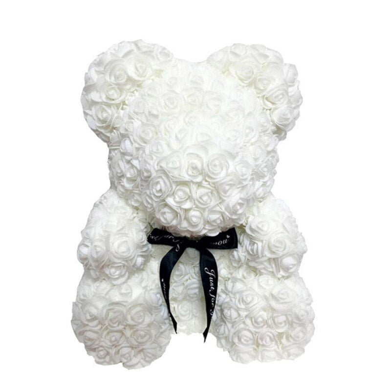 25cm Rose Bear Girlfriend Anniversary Christmas Valentine&#39;s Day Gift Birthday Present For Wedding PartyArtificial Flowers - Executive-Skincare