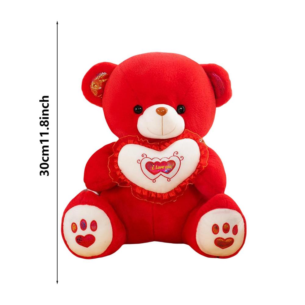 Cute Cartoon Teddy Bear Plush Toys 30cm Stuffed Plush Animals Bear Doll Birthday Valentines Day Gift For Children And Wife - Executive-Skincare