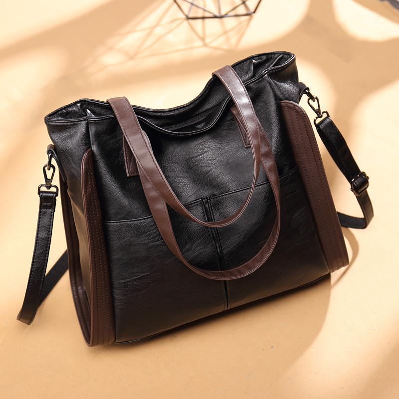 Large Capacity Casual Tote Bag Female Luxury Handbag Shoulder Bag for Women 2022 Ladies Vintage PU Leather Crossbody Bag Sac - Executive-Skincare