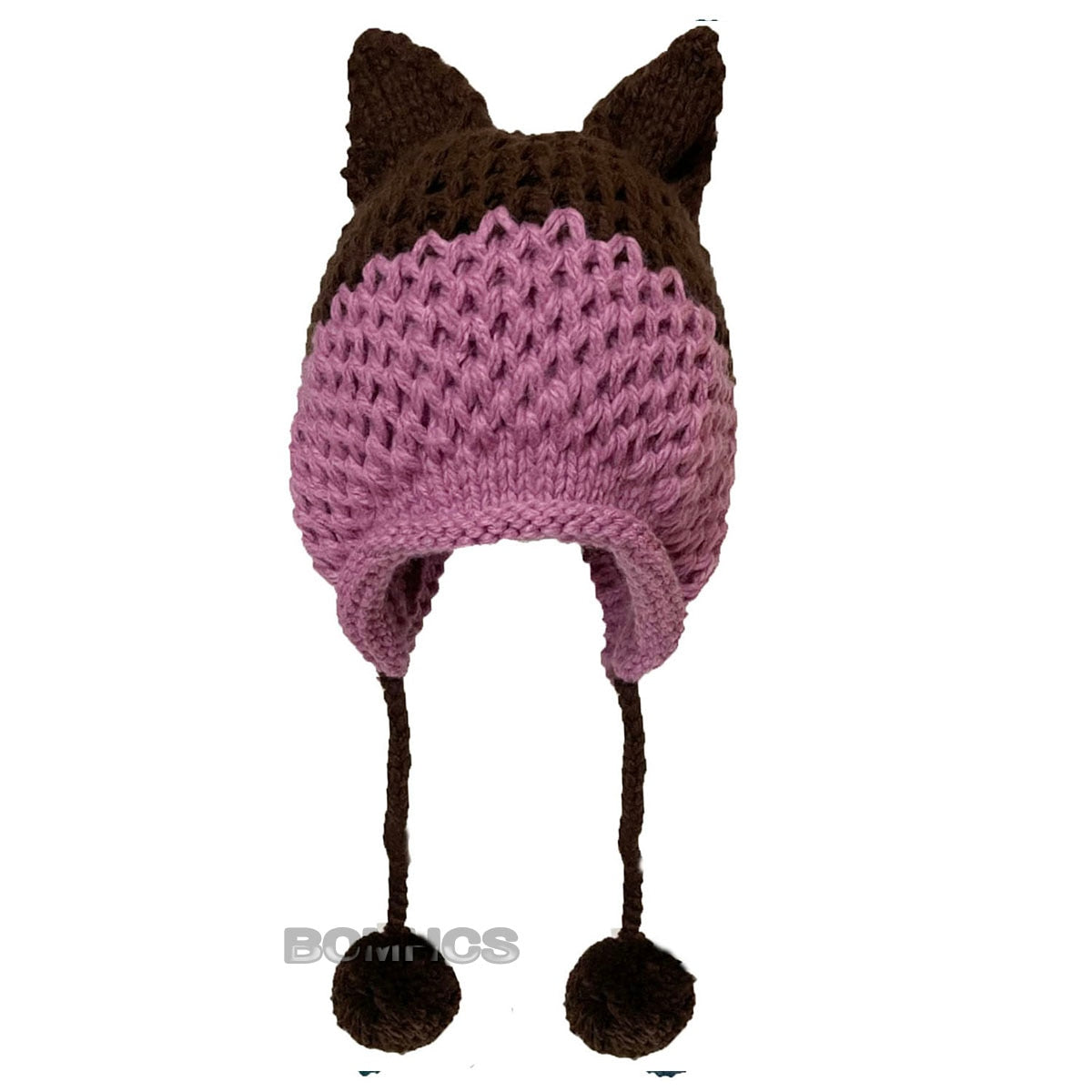 BomHCS Cute Fox Ears Beanie Winter Warm 100% Handmade Knit Hat - Executive-Skincare