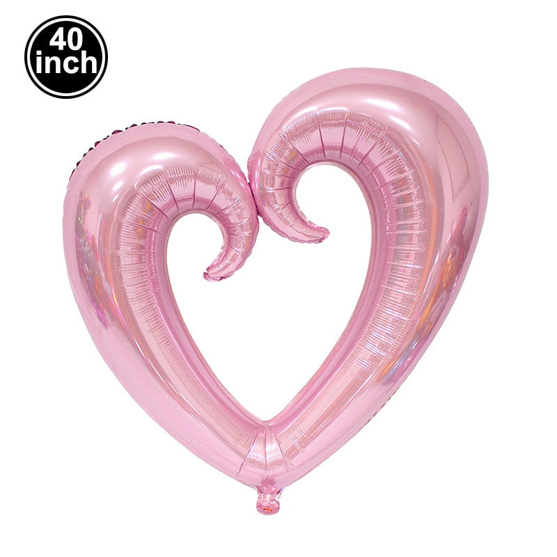 Valentine Day Balloons Huge Love-Bear Balloon 40inch Rose Gold Heart Shaped Balloons for Girl Birthday Party Wedding Decorations - Executive-Skincare