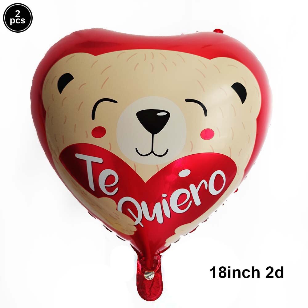 Valentine Day Balloons Huge Love-Bear Balloon 40inch Rose Gold Heart Shaped Balloons for Girl Birthday Party Wedding Decorations - Executive-Skincare