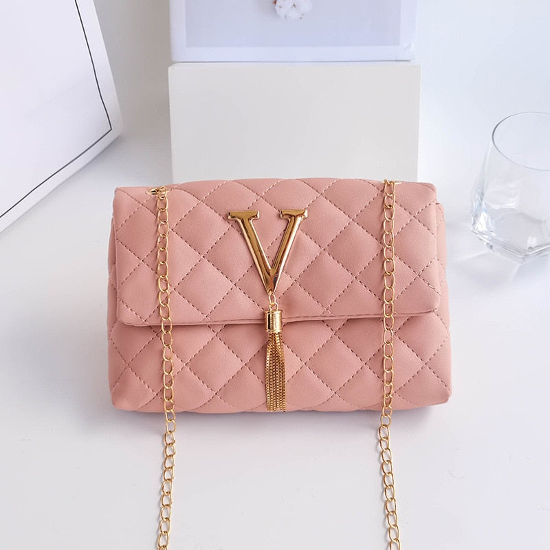 Women Small bag  2022 New Fashion Korean Female Rhombic Small Square Lady Shoulder Crossbody Bag Mini Messenger Chain Handbag - Executive-Skincare