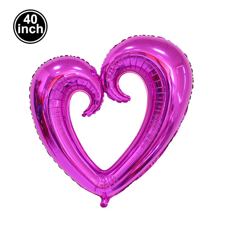 Valentine Day Balloons Huge Love-Bear Balloon 40inch Rose Gold Heart Shaped Balloons for Girl Birthday Party Wedding Decorations - Executive-Skincare