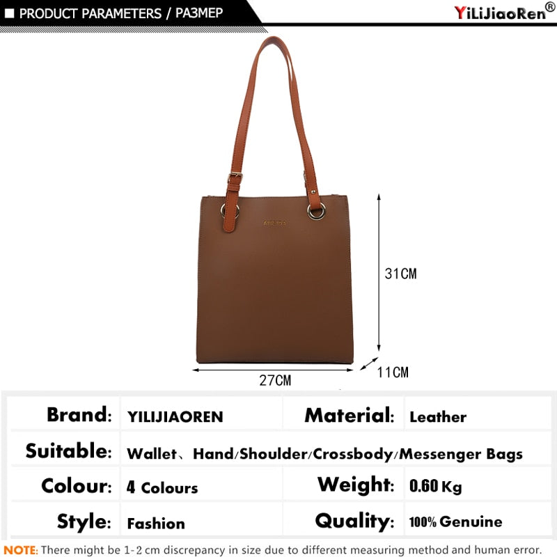 Ladies Handbags Women Fashion Bags Designer Tote Luxury Brand Leather Shoulder Bag Women Top Handle Bag Female Sac A Main - Executive-Skincare