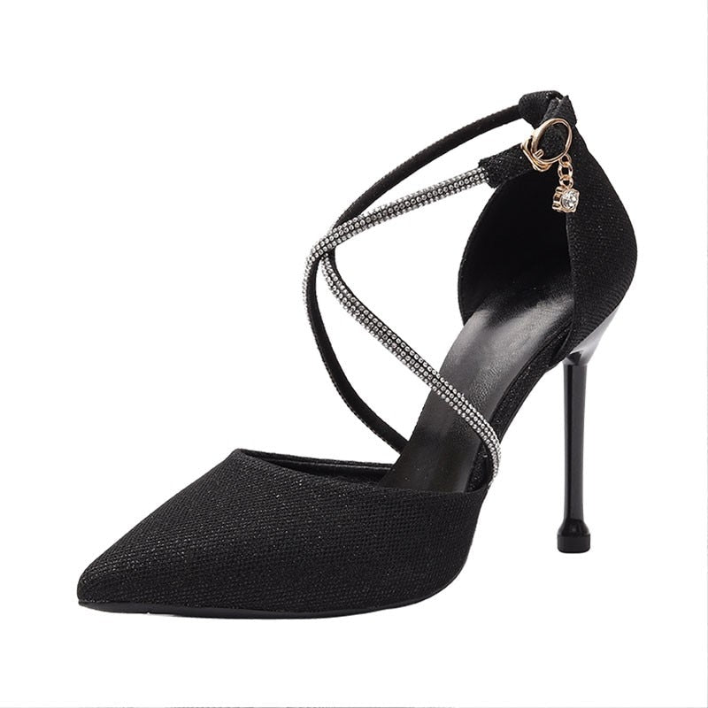 2022 New fashion summer women Sexy Stiletto High Heels pumps Ladies Pointed Toe Shallow Party Shoe for wedding women black shoes - Executive-Skincare