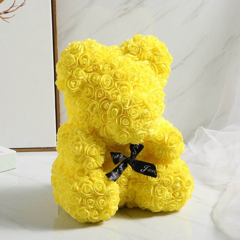 25/40cm Rose Bear Artificial Flowers Girlfriend Anniversary Christmas Valentine&#39;s Day Gift Birthday Present For Wedding Party - Executive-Skincare