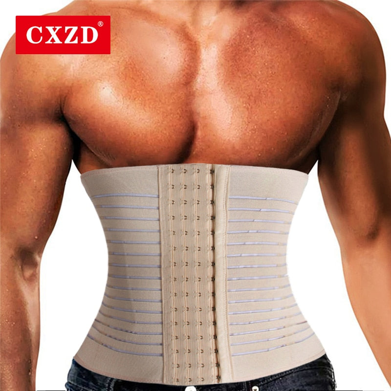 Men Slimming Body Shaper Waist Trainer Trimmer Belt Corset For Abdomen Belly Shapers Tummy Control Fitness Compression Shapewear - Executive Quality Store