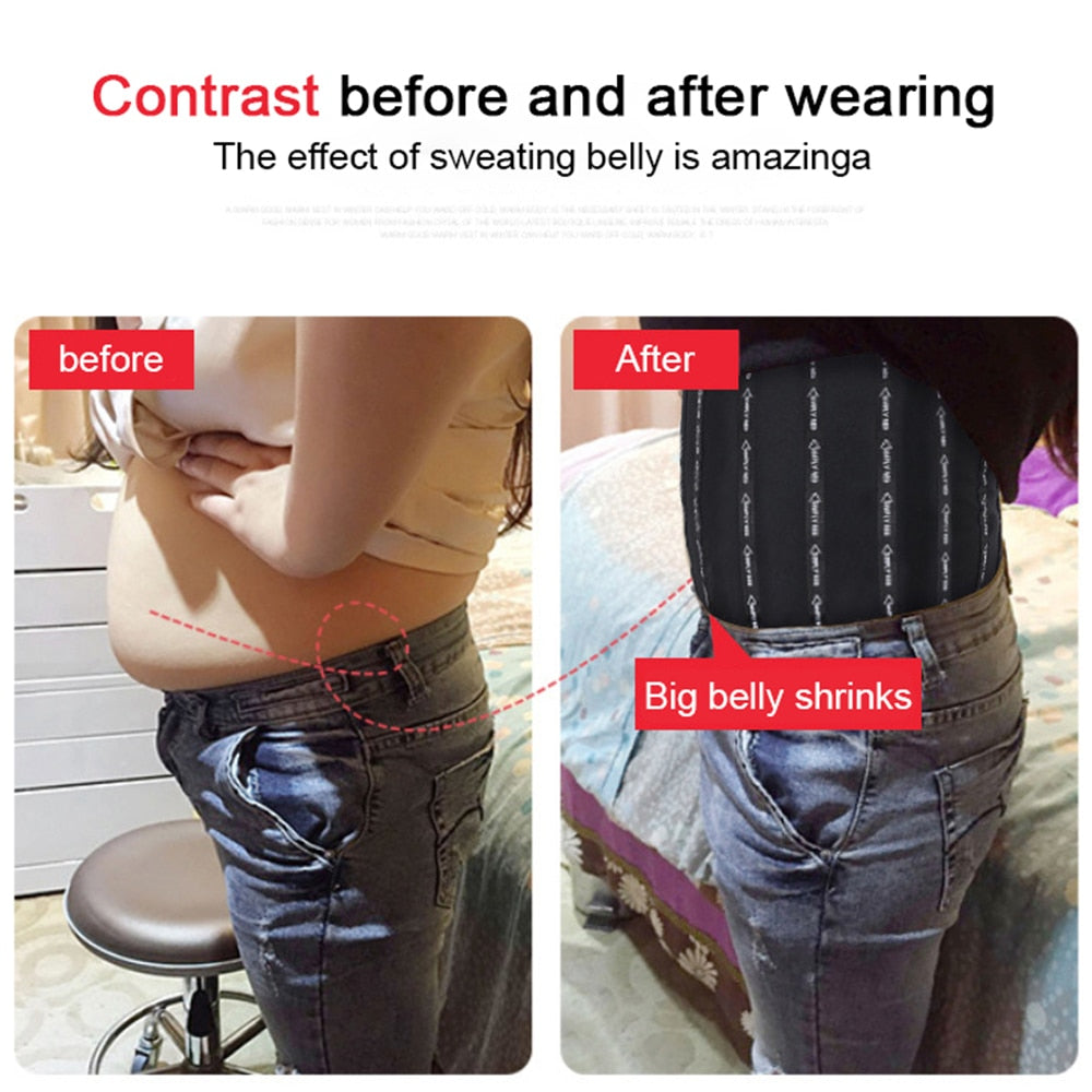 Sauna Sweat Belt Sweat To Lose Weight Woman Postpartum Waist Trainer Slimming Sheath Woman Flat Belly Fat Burning Girdle Corset - Executive Quality Store