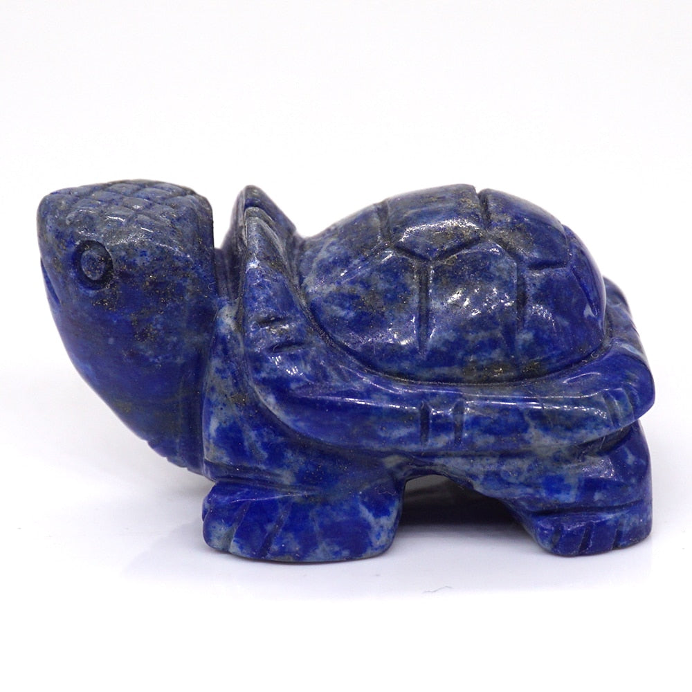 1.5&quot; Tortoise Statue Natural Gemstone Carving Healing Crystal Animals Figurines Reiki Stones Decoration Wholesale - Executive-Skincare