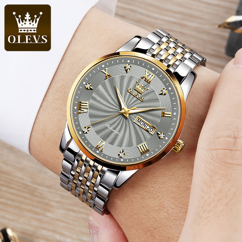 Top Brand OLEVS Luxury Watch Men Automatic Mechanical Business Male Watch Luminous Stainless Steel Waterproof montre homme 6630 - Executive-Skincare