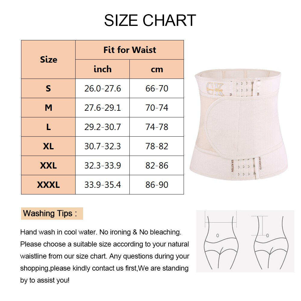 Corset Waist Trainer for Women Fajas Colombians Body Shaper Latex Slimming Belt Steel Boned Weight Loss Belt - Executive Quality Store