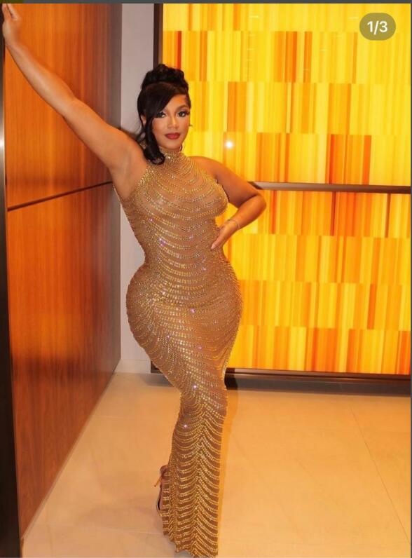 Full Gold Rhinestones Transparent Mesh Long Dress Women Birthday Celebrate Dress High Neck Outfit Bar Dance Show Dress - Executive-Skincare