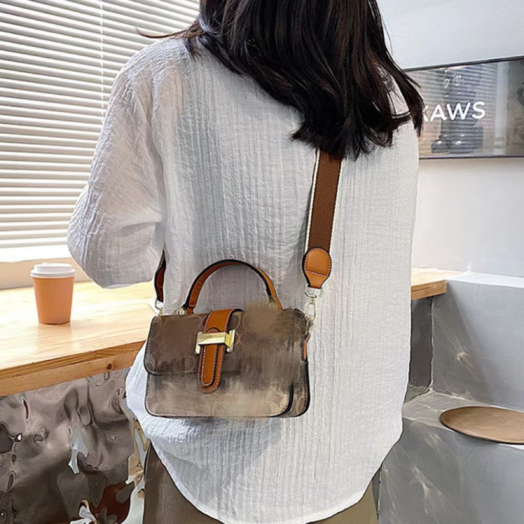 Luxury PU Leather Shoulder Crossbody Square Bags For Women  Vintage Women&#39;s Designer Small Flap Handbag Trend Female Armpit Bag - Executive-Skincare