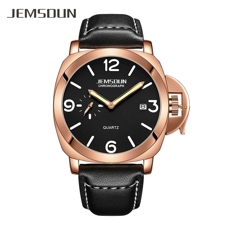 Luxury Top Brand Sport Watch Men Waterproof Quartz Brown Leather Military Wrist Watch Men Army Clock Male relojes hombre hodinky - Executive-Skincare