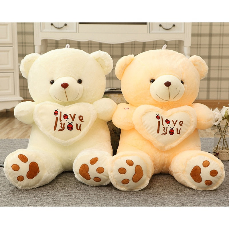 50/70/90 CM I Love You Teddy Bear Large Stuffed Plush Toy Holding LOVE Heart Soft Gift for Valentine Day Girls&#39; Birthday Gift - Executive-Skincare