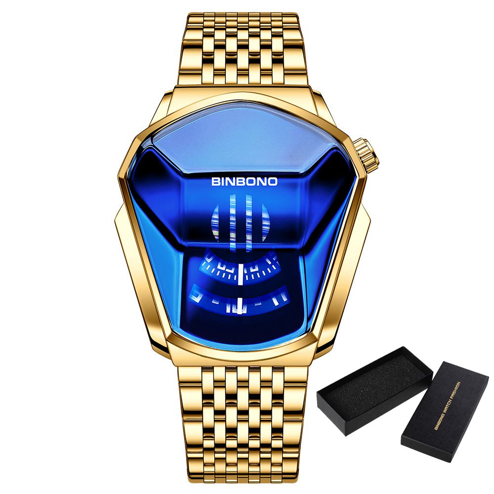 2022 Top Brand Luxury Mens Quartz Watches Wristwatch Cool Locomotive Men Clock Waterproof Geometric Shape Male Relogio Masculino - Executive Quality Store