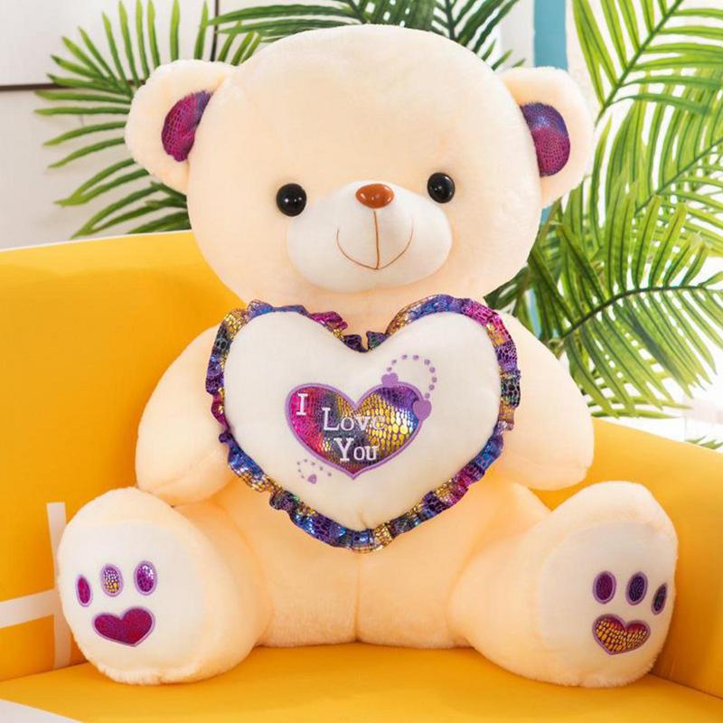 Cute Cartoon Teddy Bear Plush Toys 30cm Stuffed Plush Animals Bear Doll Birthday Valentines Day Gift For Children And Wife - Executive-Skincare