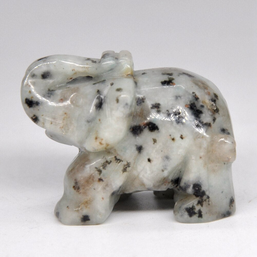 Elephant Statue Natural Gemstone Carved Healing Crystal Amethyst Quartz Animals Figurine Reiki Stones Lucky Decoration Wholesale - Executive-Skincare