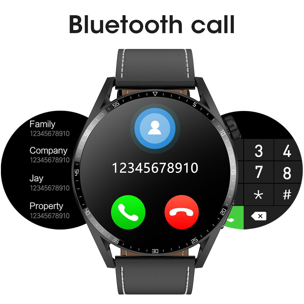 2022 Smart Watch Men Android GT3 1.5 inch Always Display Bluetooth Call IP68 Wateroproof Smartwatch for Men Huawei Xiaomi Iphone - Executive-Skincare