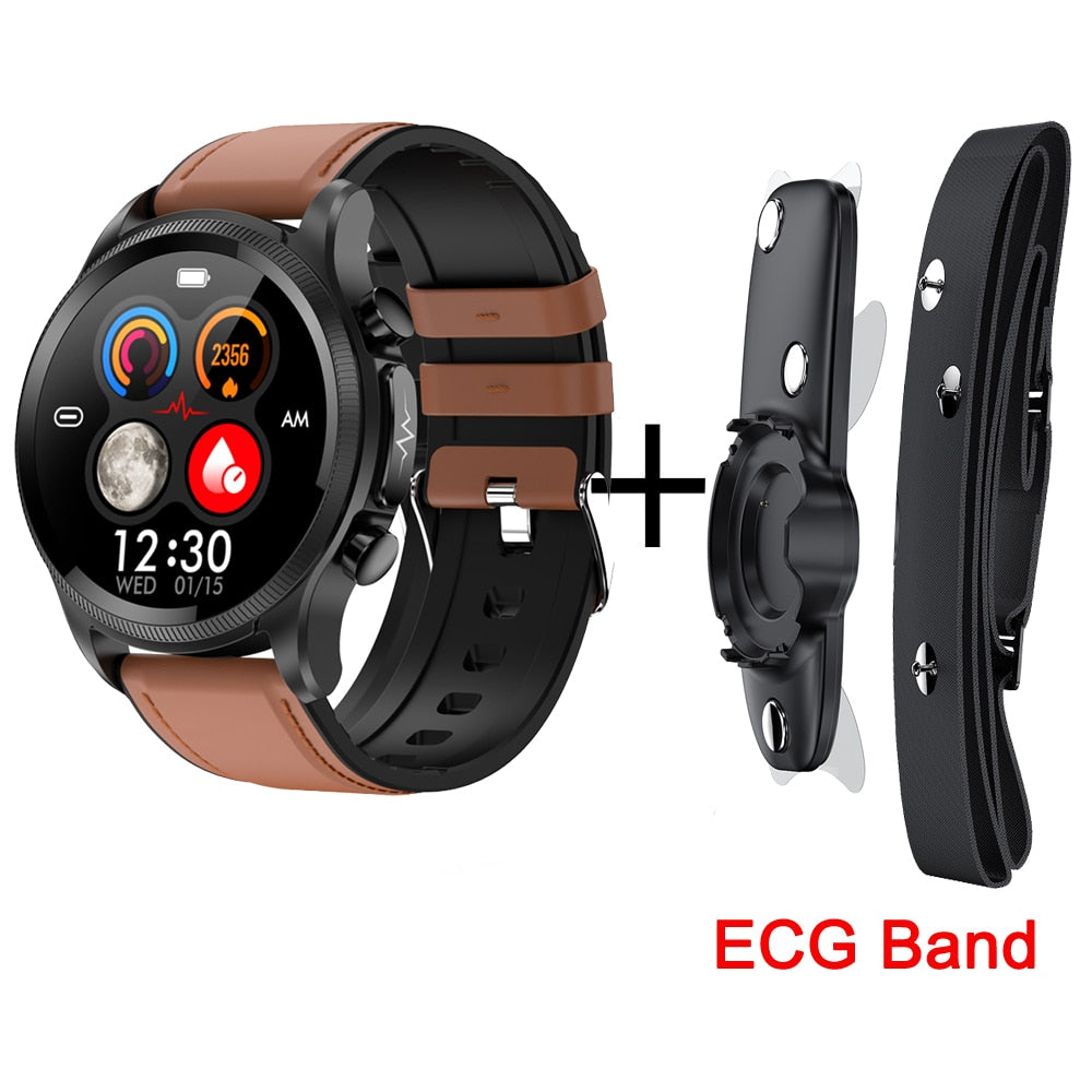 Cardica Blood Glucose Smart Watch ECG Monitoring Blood Pressure Body Temperature Smartwatch Men IP68 Waterproof Fitness Tracker - Executive-Skincare