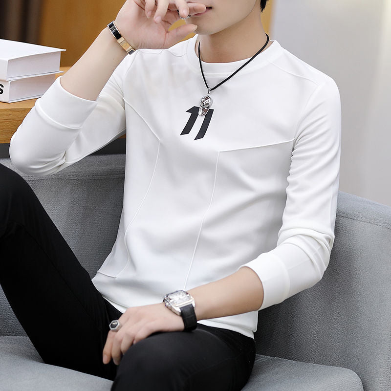 Stylish Solid Color Spliced All-match T-Shirt Men&#39;s Clothing 2022 Autumn New Oversized Casual Pullovers Loose Korean Tee Shirt - Executive-Skincare