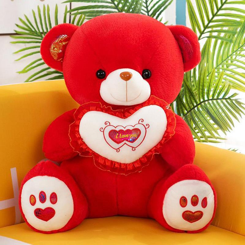 Cute Cartoon Teddy Bear Plush Toys 30cm Stuffed Plush Animals Bear Doll Birthday Valentines Day Gift For Children And Wife - Executive-Skincare