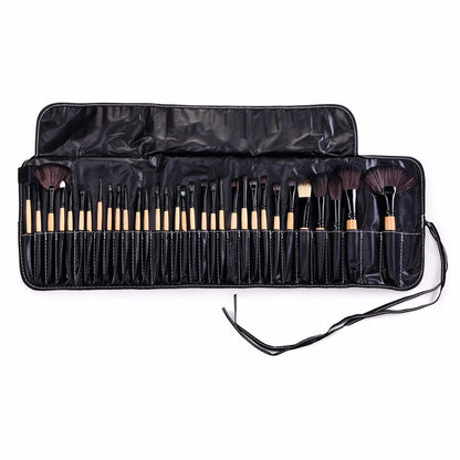 32 PCS pincel de maquiagem make up brushes maquiagem profissional of makeup brush set + Black Leather Bag - Executive-Skincare