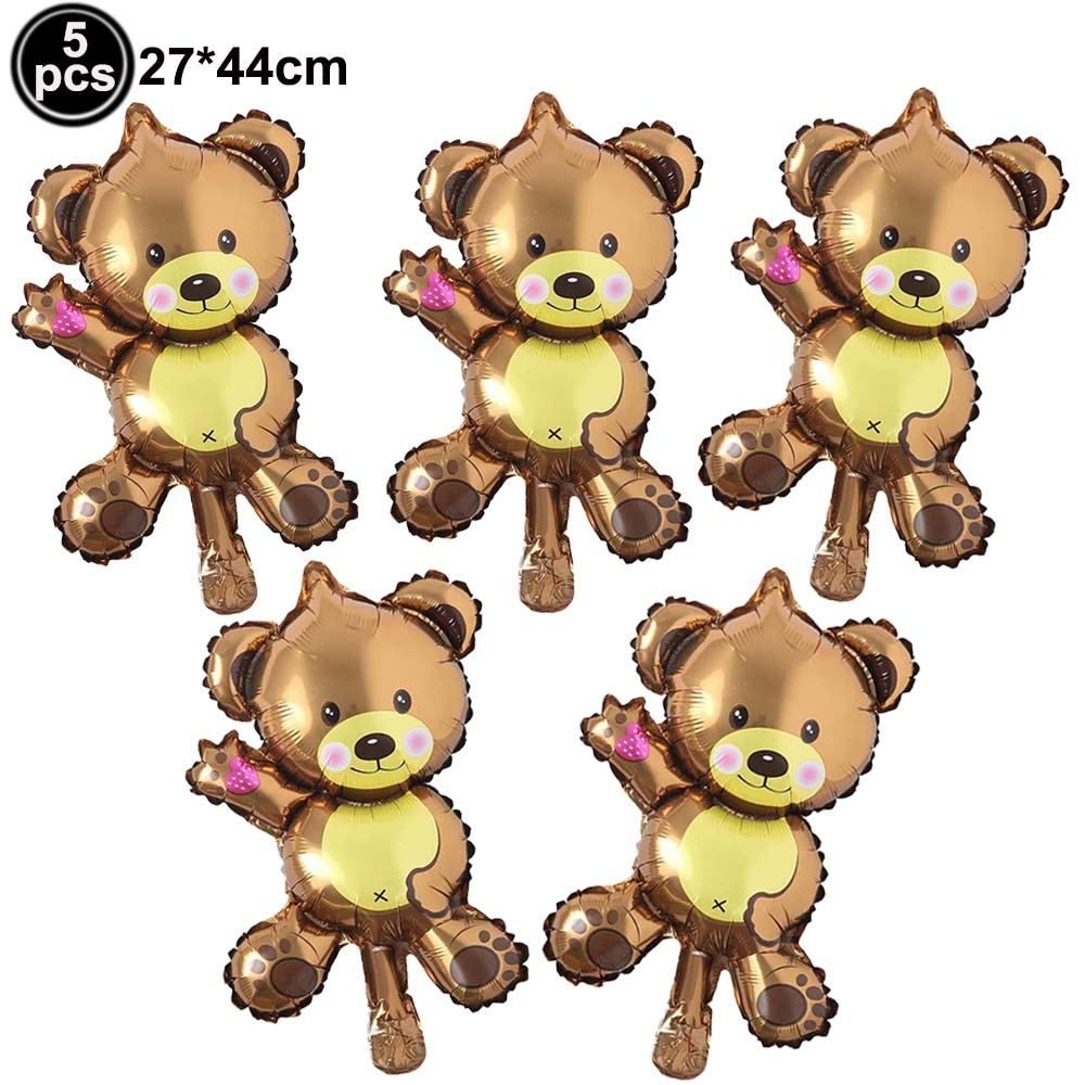 5pcs Love Bear Balloon include Big Bear Balloon and Mini Bear Balloon Birthday Valentines Party Wedding Decoration Bear Balloon - Executive-Skincare