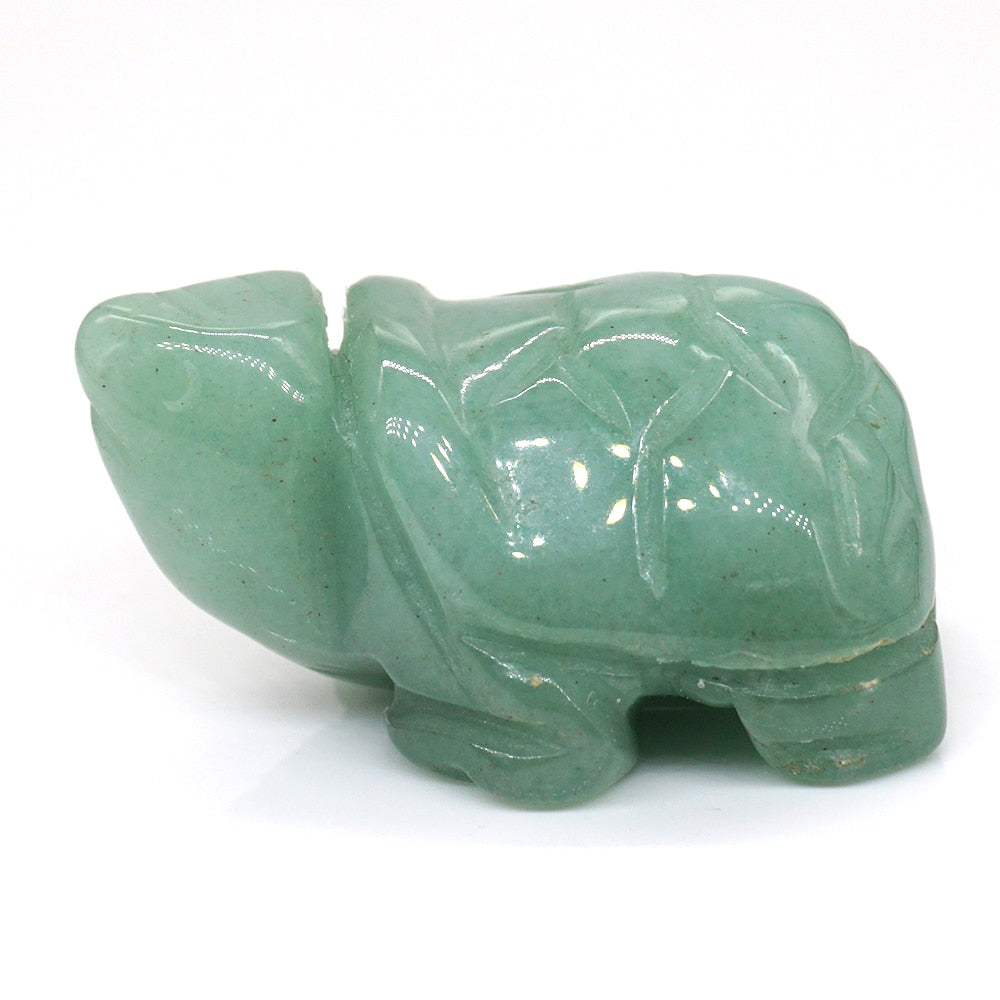 1.5&quot; Tortoise Statue Natural Gemstone Carving Healing Crystal Animals Figurines Reiki Stones Decoration Wholesale - Executive-Skincare